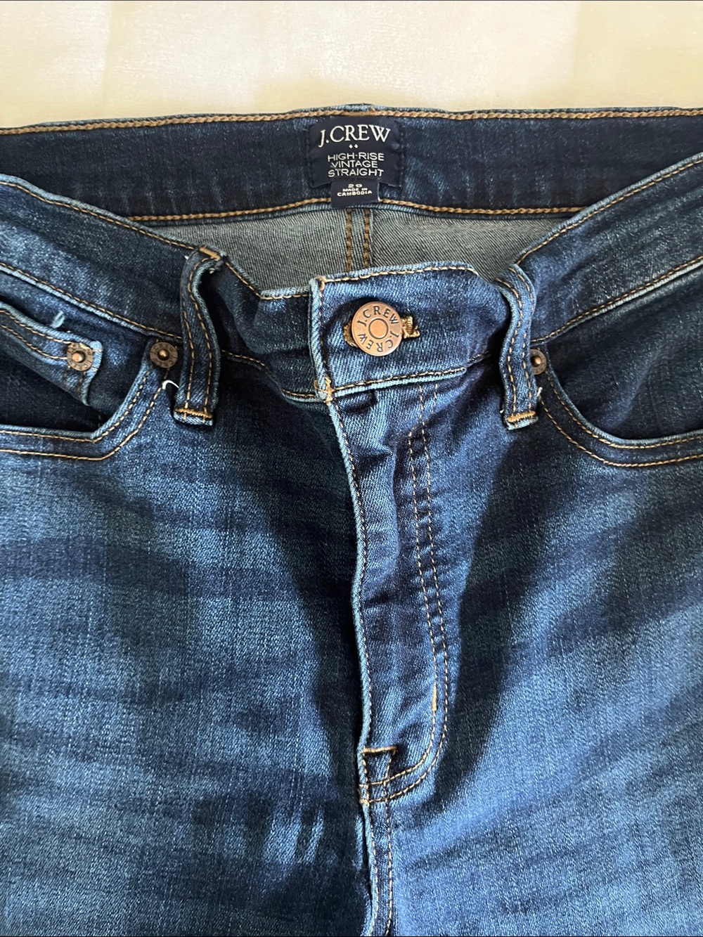 J. Crew Women’s Straight-Leg Jeans in Dark Indigo high rise vintage straight